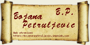 Bojana Petruljević vizit kartica